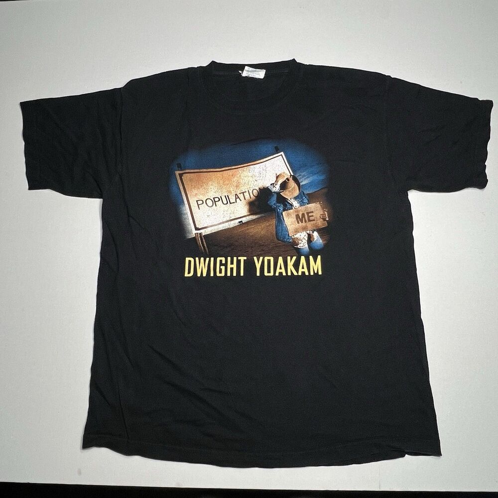 Dwight Yoakam Vintage T Shirt Population Me USA Tour Concert Country Size XL